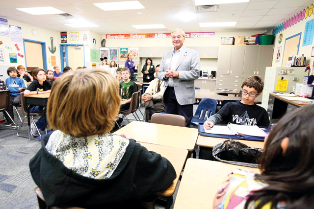 Mitchell recognizes Navy vet turned Colina teacher